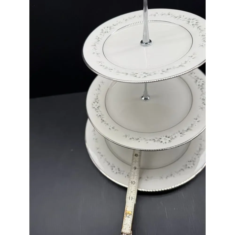 Copied - Handmade Tiered Tray from Vintage Plates